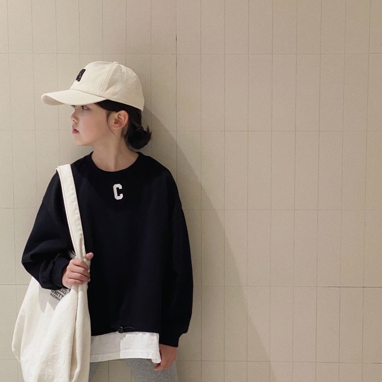 兒童上衣【24H出貨】💛日系 男童 假兩件長袖大學T 男童套裝 男童裝 兒童套裝 韓版童裝 男童上衣 女童上衣 女童衣服-細節圖5