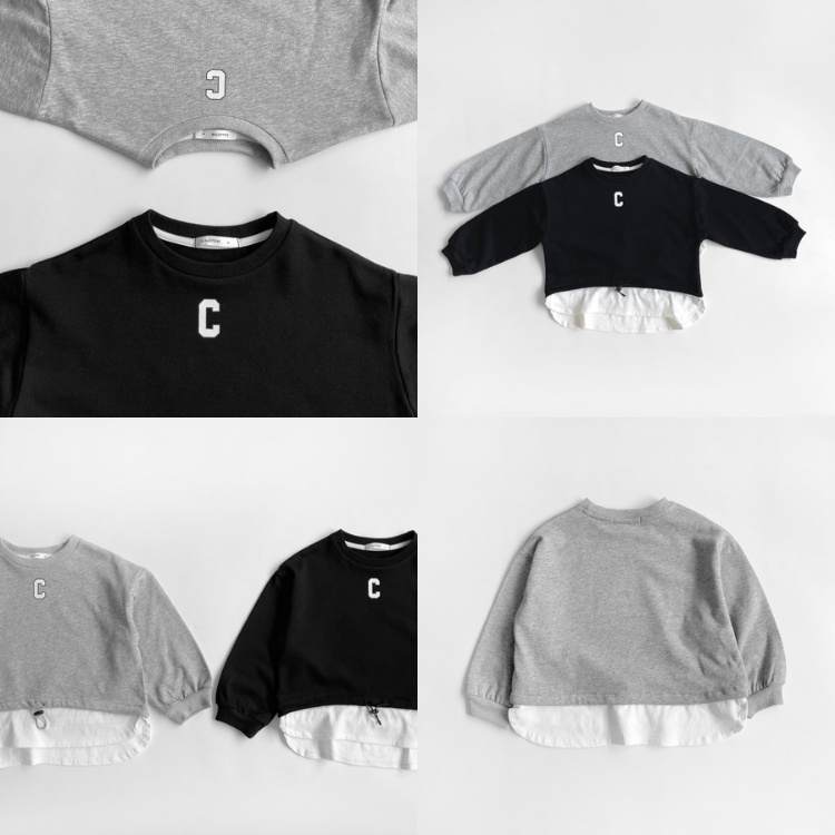 兒童上衣【24H出貨】💛日系 男童 假兩件長袖大學T 男童套裝 男童裝 兒童套裝 韓版童裝 男童上衣 女童上衣 女童衣服-細節圖7