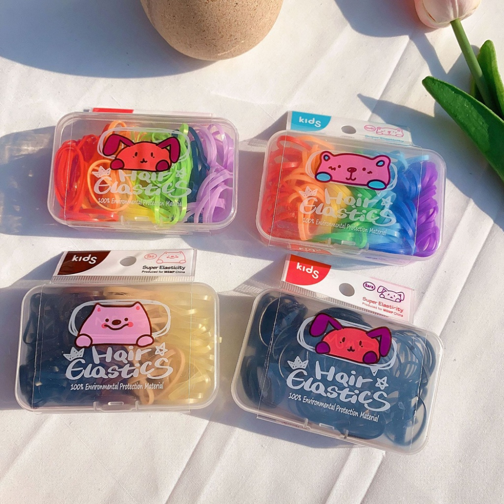 【台灣現貨】💛髮圈買一送一 兒童髮圈 繽紛橡皮筋髮圈 綁頭髮 兒童髮飾 女童髮飾 嬰兒髮飾 小髮圈 綁頭髮髮圈 寶寶髮圈-細節圖3