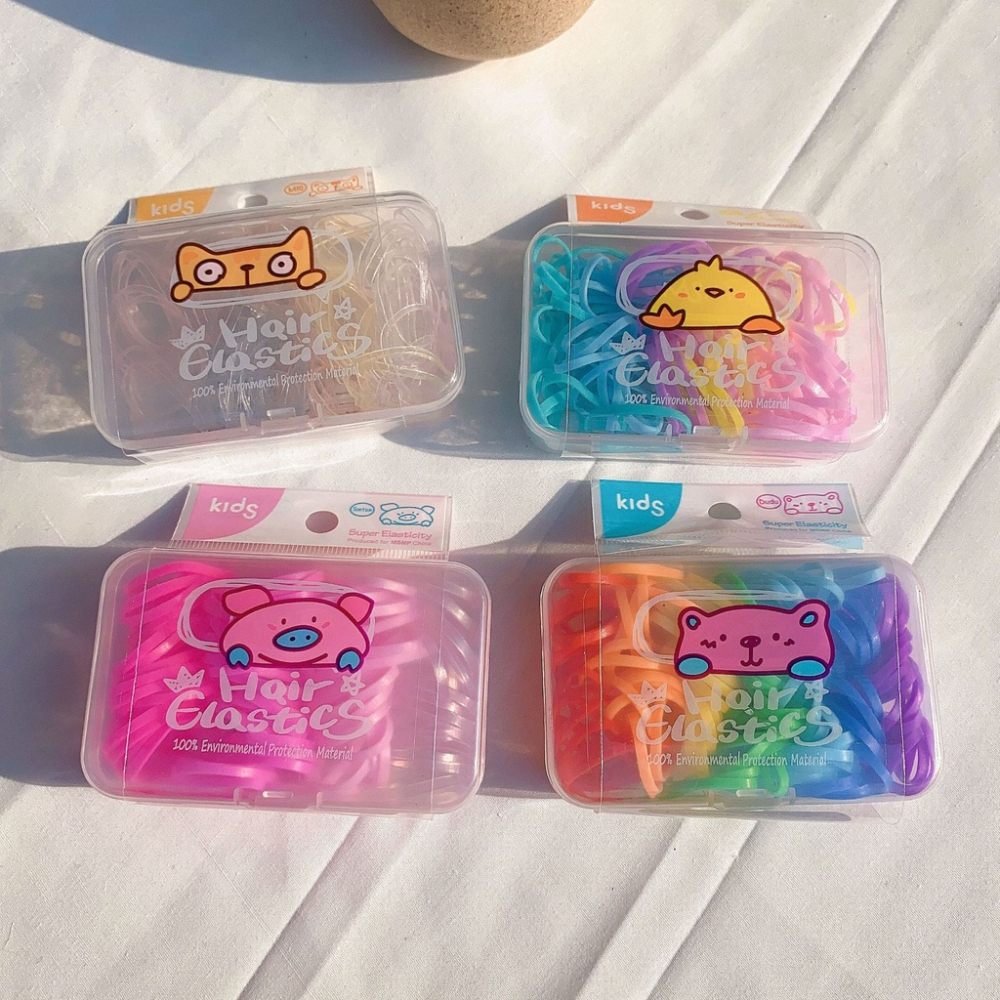 【台灣現貨】💛髮圈買一送一 兒童髮圈 繽紛橡皮筋髮圈 綁頭髮 兒童髮飾 女童髮飾 嬰兒髮飾 小髮圈 綁頭髮髮圈 寶寶髮圈-細節圖4