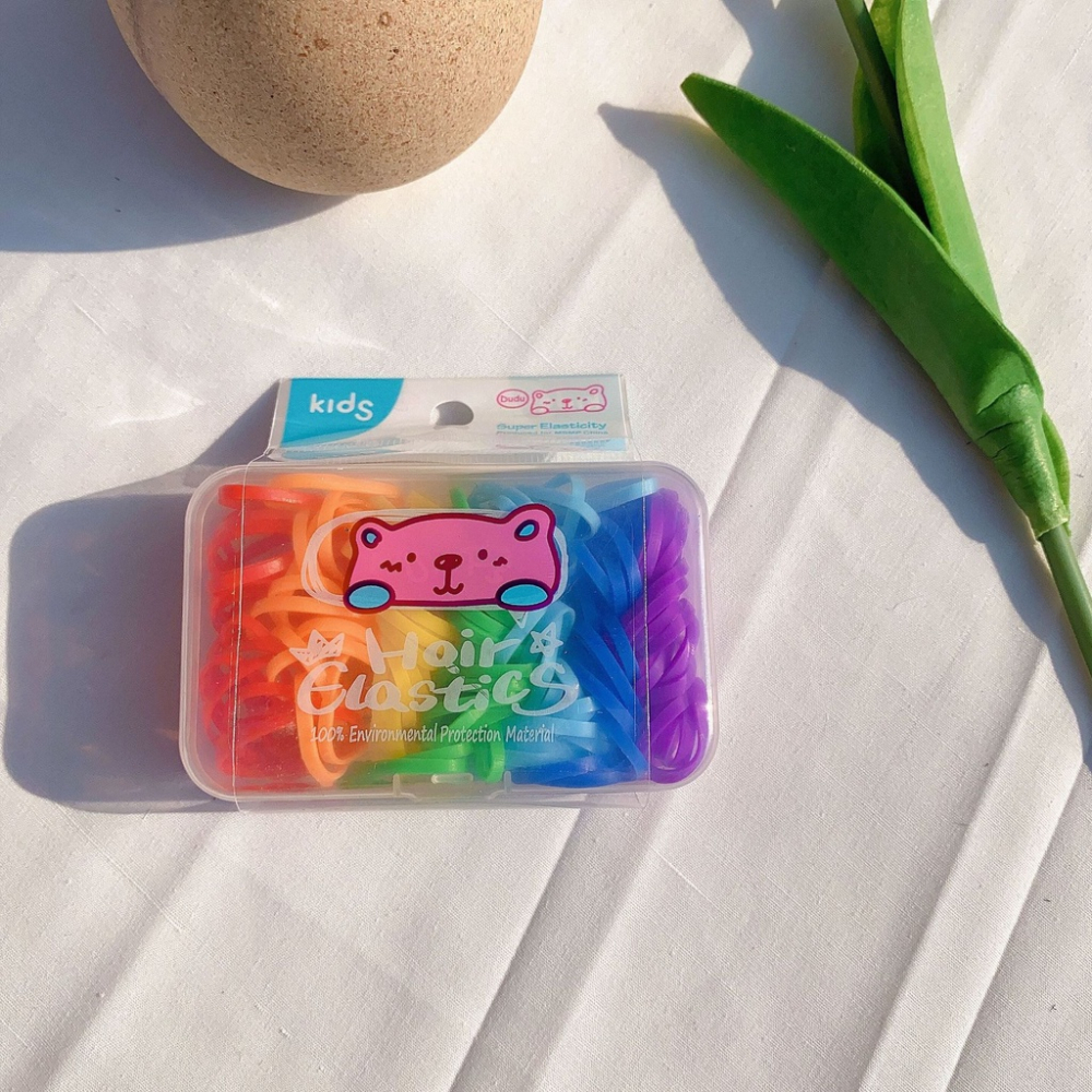 【台灣現貨】💛髮圈買一送一 兒童髮圈 繽紛橡皮筋髮圈 綁頭髮 兒童髮飾 女童髮飾 嬰兒髮飾 小髮圈 綁頭髮髮圈 寶寶髮圈-細節圖7