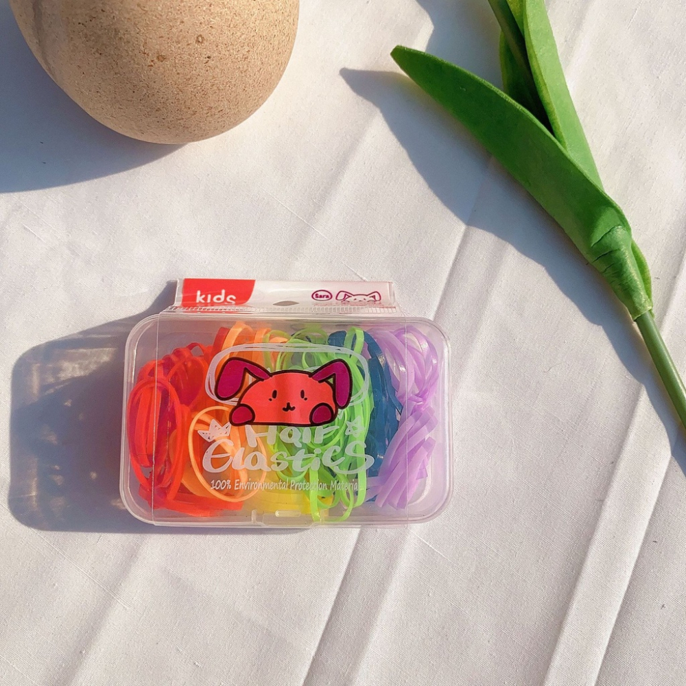 【台灣現貨】💛髮圈買一送一 兒童髮圈 繽紛橡皮筋髮圈 綁頭髮 兒童髮飾 女童髮飾 嬰兒髮飾 小髮圈 綁頭髮髮圈 寶寶髮圈-細節圖9