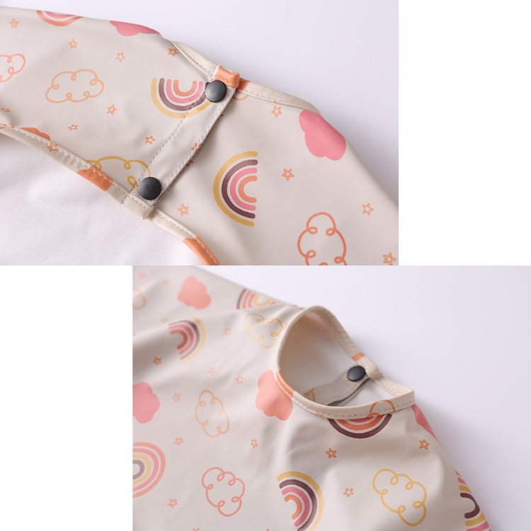 幼兒園畫畫衣【台灣現貨】💛防水圍兜 長袖圍兜 兒童防水反穿衣 吃飯圍兜 圍兜兜 兒童圍兜 嬰兒圍兜 口水巾圍兜 圍兜-細節圖6