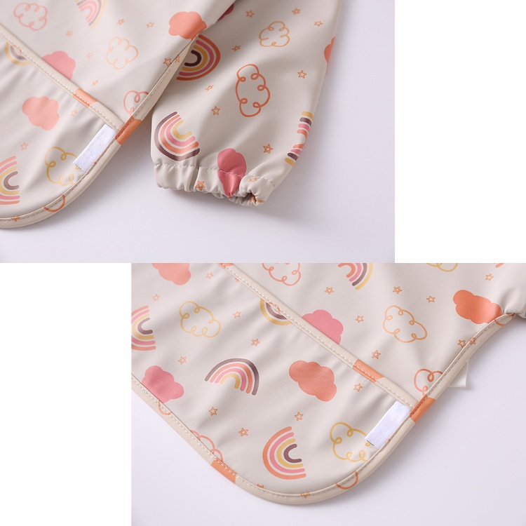 幼兒園畫畫衣【台灣現貨】💛防水圍兜 長袖圍兜 兒童防水反穿衣 吃飯圍兜 圍兜兜 兒童圍兜 嬰兒圍兜 口水巾圍兜 圍兜-細節圖7