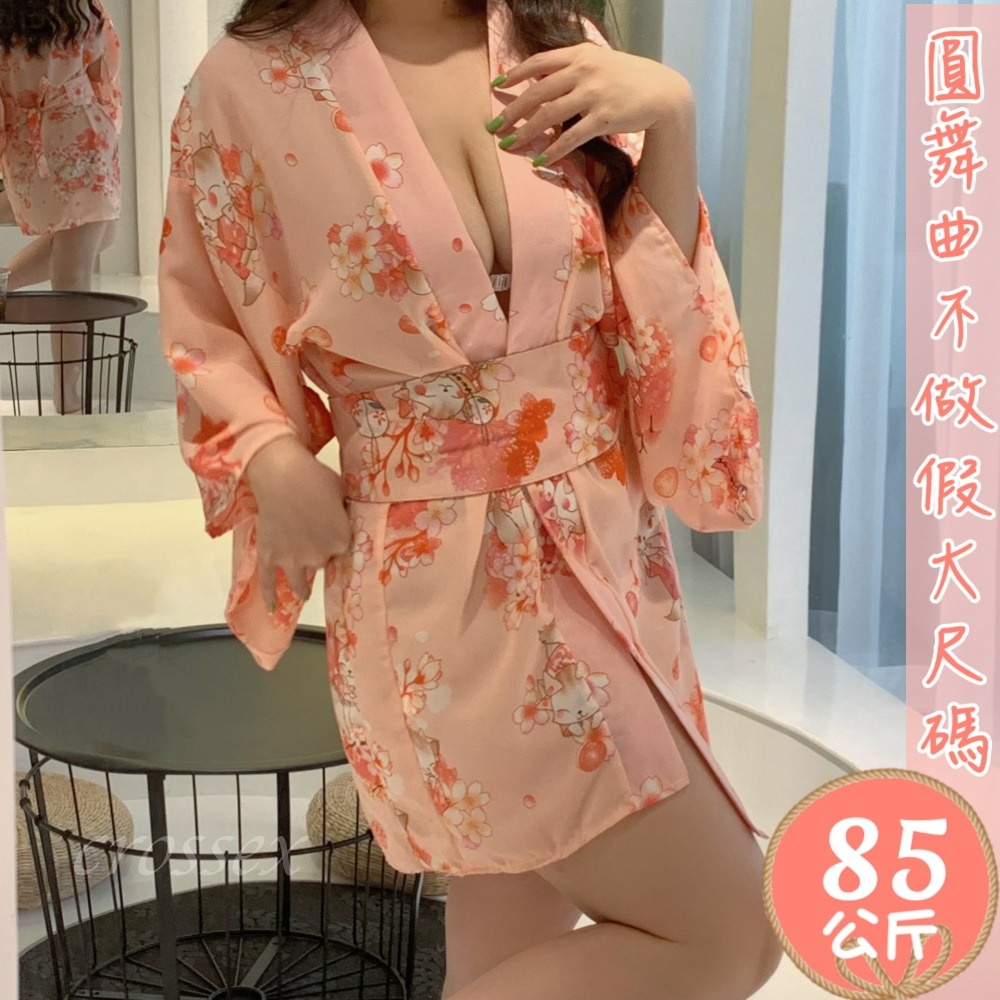 滿599送性感睡衣♥櫻花灑落可愛小狐狸和服-細節圖2