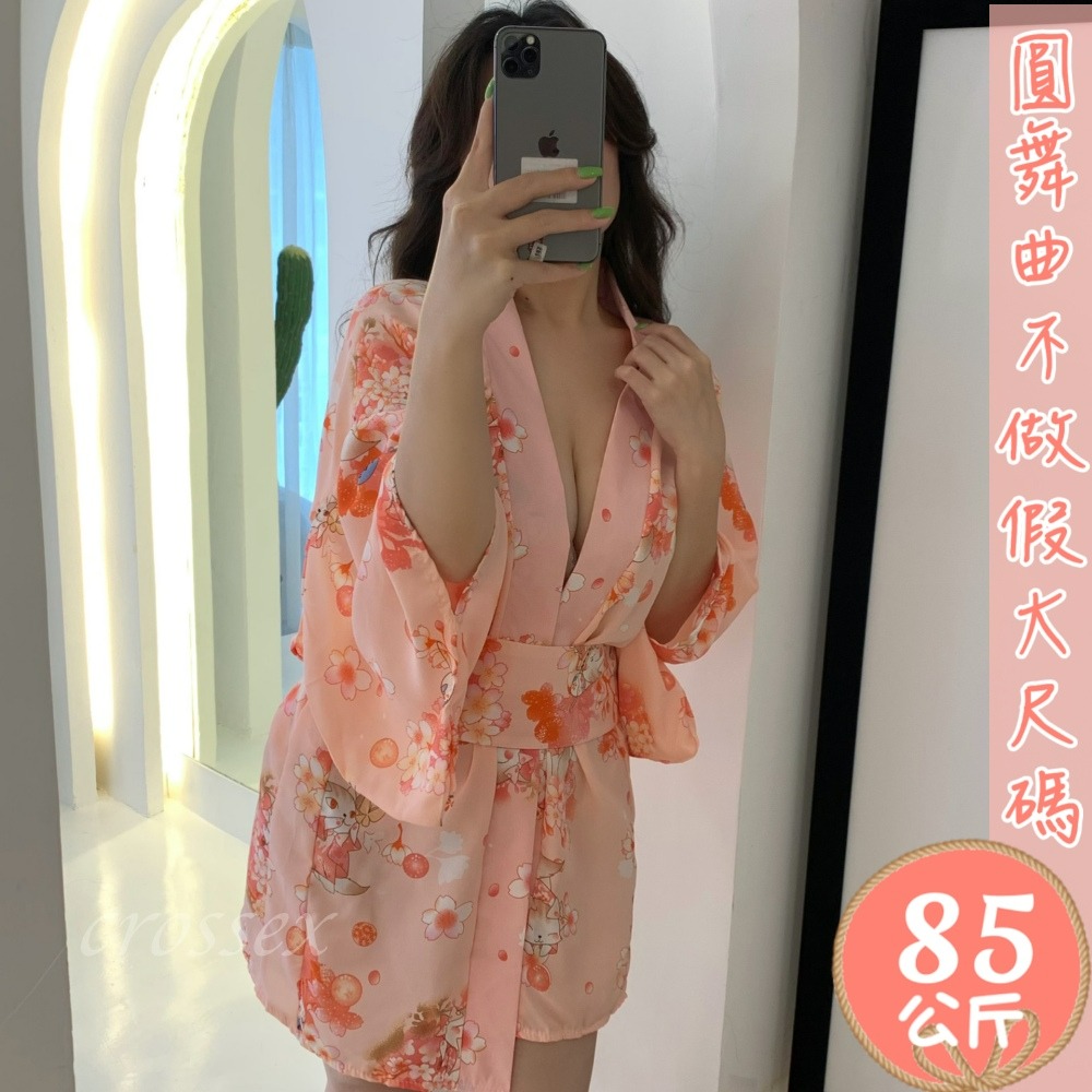 滿599送性感睡衣♥櫻花灑落可愛小狐狸和服-細節圖3