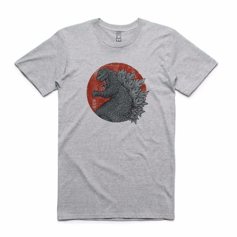 TOKYO KAIJU 短袖T恤 3色 日本 酷斯拉哥吉拉 GODZILLA 浮世繪 波浪 恐龍 暴龍 Japanes-細節圖3