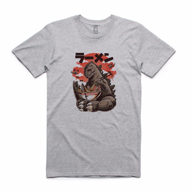 Kaiju Ramen 短袖T恤 3色 日本 拉麵 海浪 酷斯拉 哥吉拉 GODZILLA 浮世繪波浪 Japanese-細節圖3