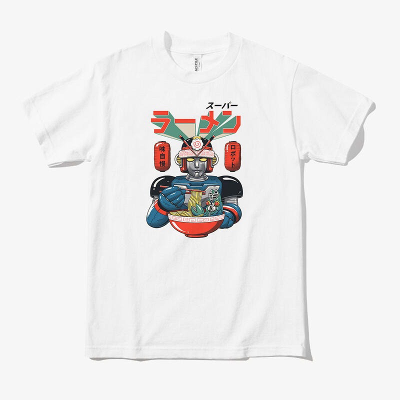 Super Ramen Bot 短袖T恤 3色 日本 拉麵 機器人 怪獸 酷斯拉 哥吉拉 浮世繪波浪 Japanese-細節圖4