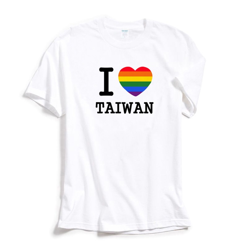 I Love TAIWAN flag 短袖T恤 白色 我愛台灣國旗Freestay潮流設計百搭愛心親子裝童T-細節圖3