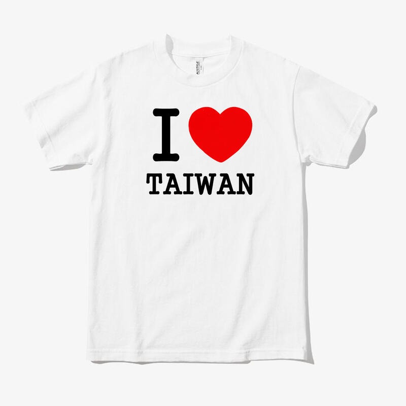 I Love TAIWAN flag 短袖T恤 白色 我愛台灣國旗Freestay潮流設計百搭愛心親子裝童T-細節圖3