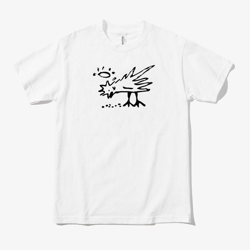 小雞吃米圖 短袖T恤 白色 電影周星馳 唐伯虎的神鳥鳳凰圖-細節圖2