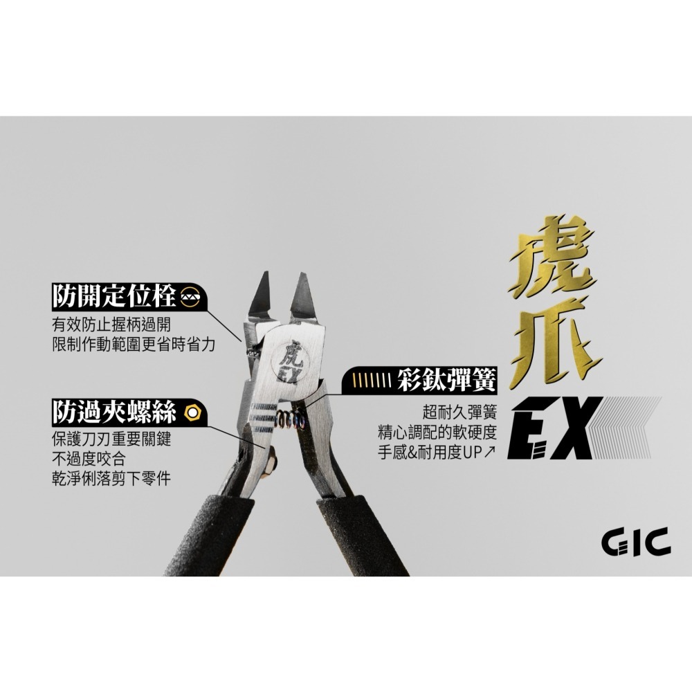 [从人] GIC 單刃斜口鉗 虎爪 EX 左手版 / 2.5 / 45度 / COZY 水口鉗 進階 超薄 模型斜口鉗-細節圖5