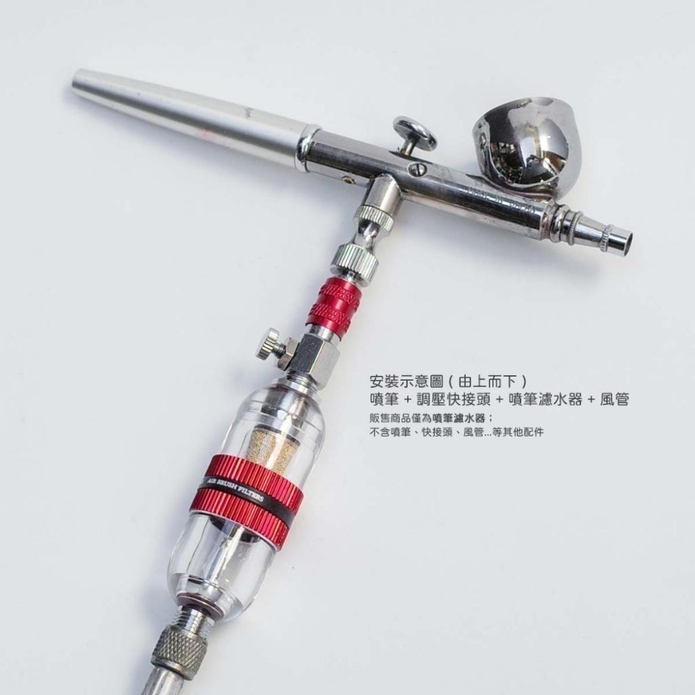 [从人] 新款噴筆濾水器 水隔 接頭規格 八分(G1/8) 模型 鋼彈 美術 噴槍 可用 過濾器 噴筆水隔-細節圖3