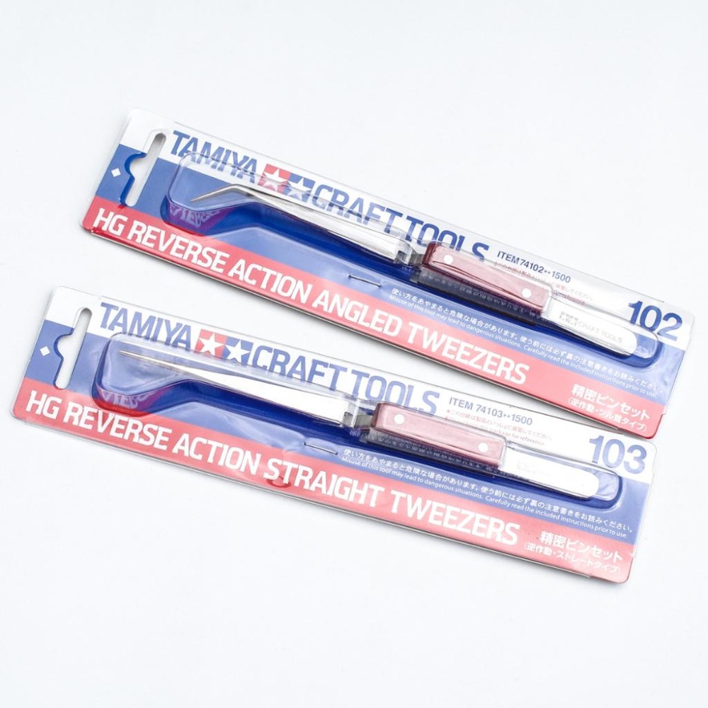 Tamiya 74103 - HG Straight Tweezers - Reverse Action