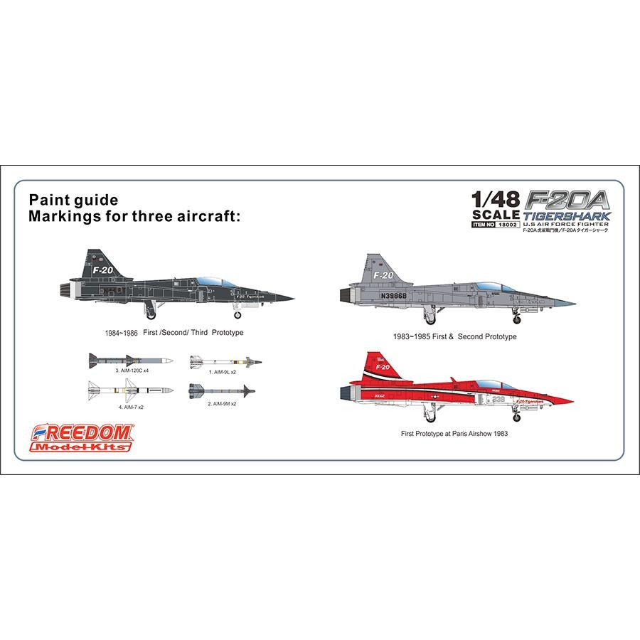 [从人] 現貨 FREEDOM 1/48 F-20A Tiger shark 戰鬥機 18002-細節圖4