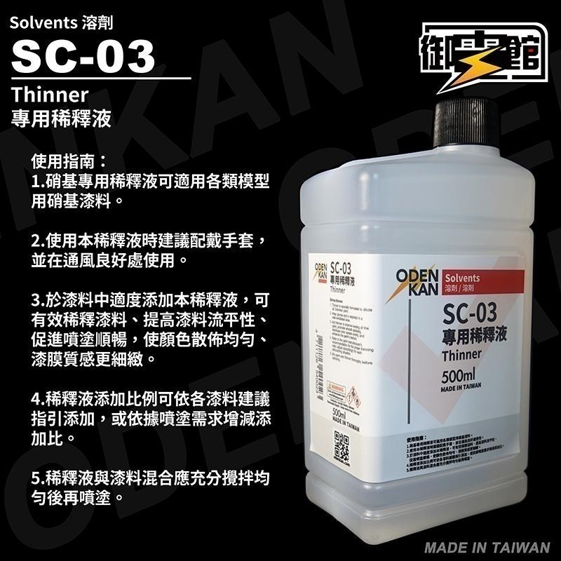 [从人] 御電館 SC 溶劑 ( SC-01 工具清洗液、SC-02 漆膜去除液、SC-03 稀釋液 )-細節圖4