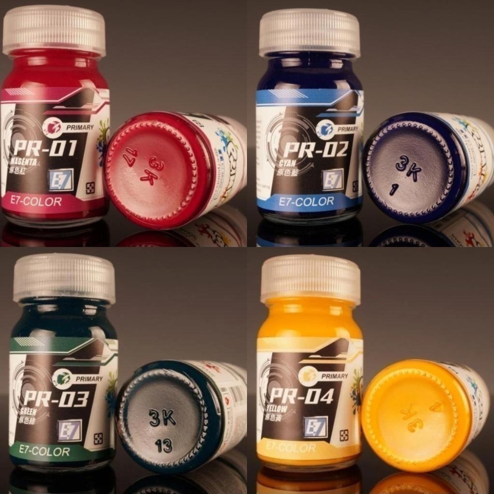 [从人] E7 COLOR PR 原色系列 模型漆 硝基漆 塗料 顏料-細節圖2