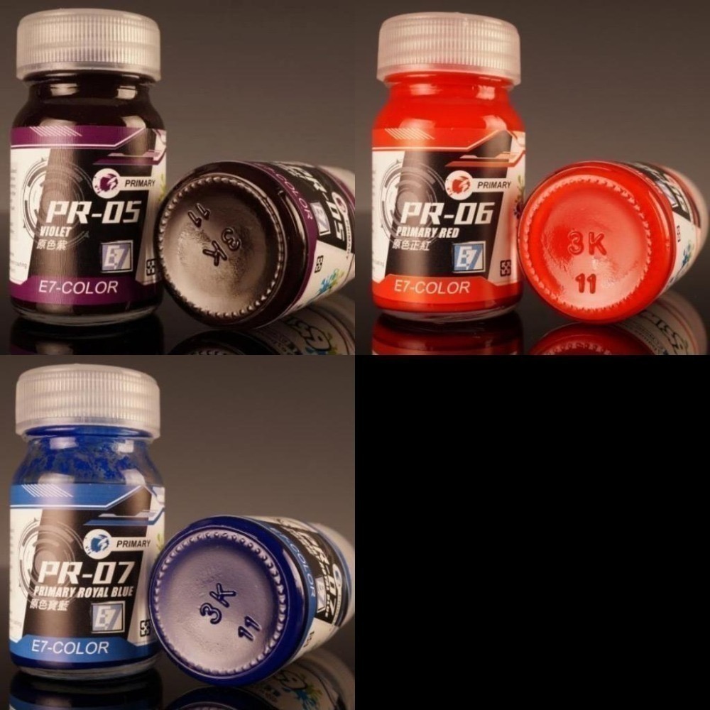 [从人] E7 COLOR PR 原色系列 模型漆 硝基漆 塗料 顏料-細節圖3