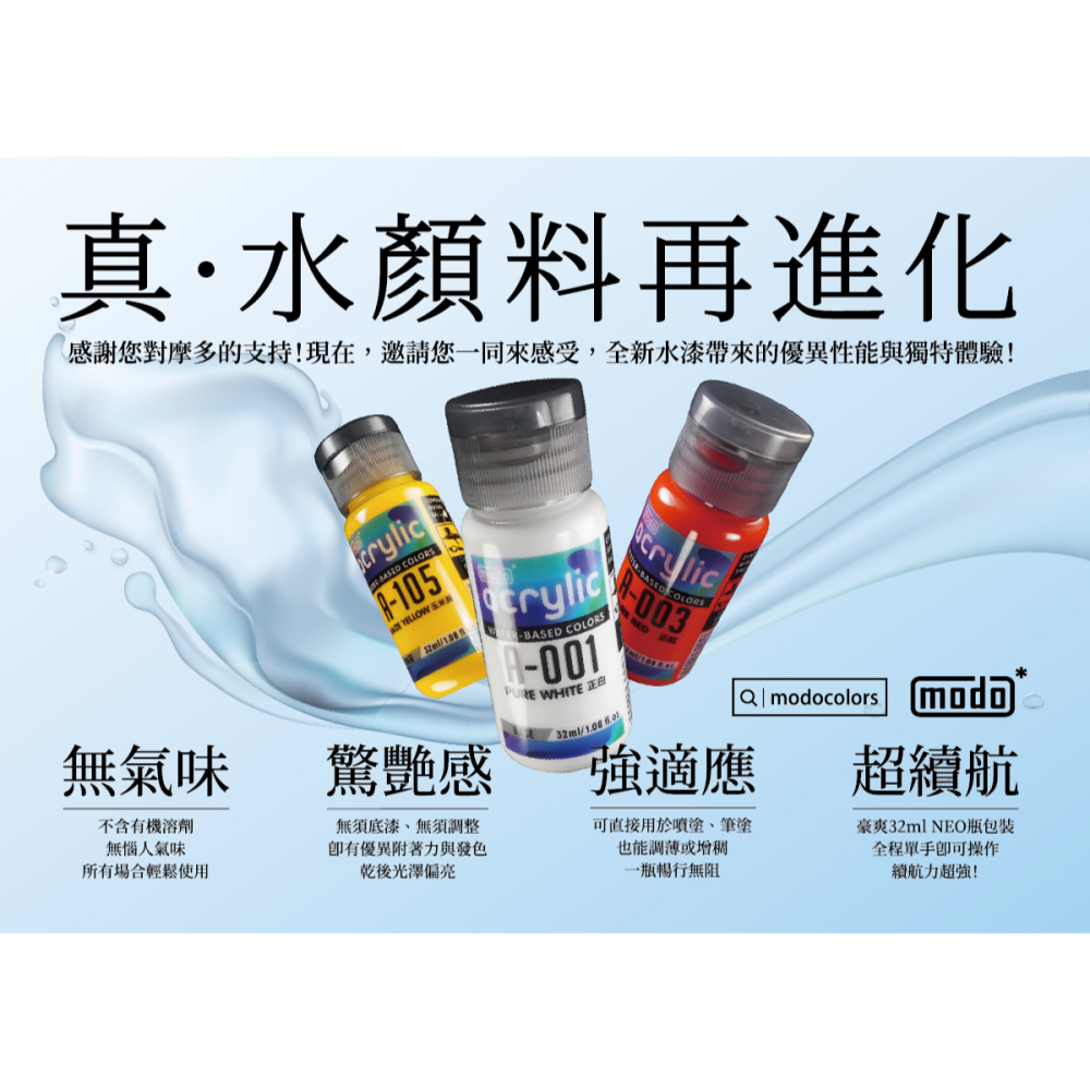 [从人] 摩多 modo NEO 水性漆 Z 系列 溶劑 稀釋液 Z-01H、Z-01S 清洗液 Z-04H、Z-04S-細節圖2