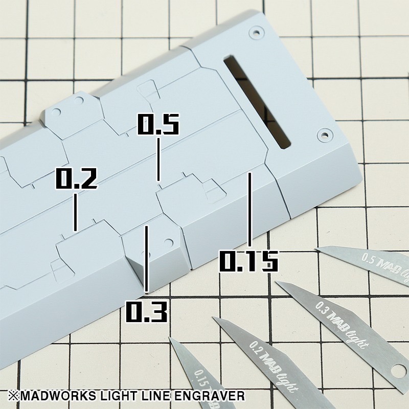 [从人] Madworks Light 刻線刀 極薄刃 鷹嘴刀 MAD 鋼彈 模型 刻線工具 替換式 雕刻刀 推刀-細節圖4
