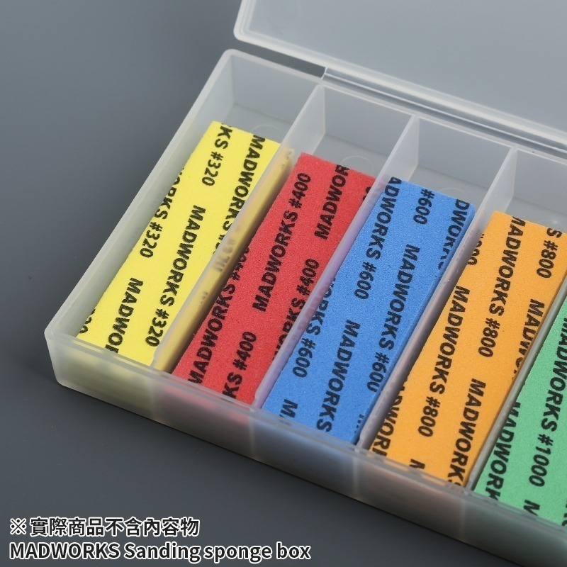 [从人] Madworks 霧白砂紙盒 | 藍色收納盒 MAD 空盒 砂紙盒 零件盒 海綿砂紙 收納盒 整理盒-細節圖3
