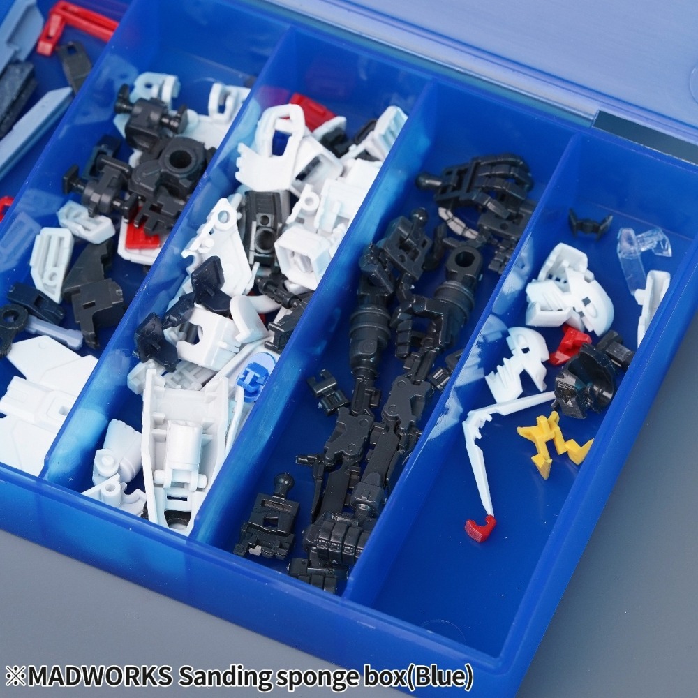 [从人] Madworks 霧白砂紙盒 | 藍色收納盒 MAD 空盒 砂紙盒 零件盒 海綿砂紙 收納盒 整理盒-細節圖8