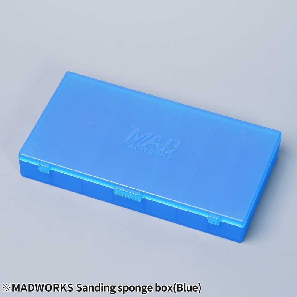 [从人] Madworks 霧白砂紙盒 | 藍色收納盒 MAD 空盒 砂紙盒 零件盒 海綿砂紙 收納盒 整理盒-細節圖5