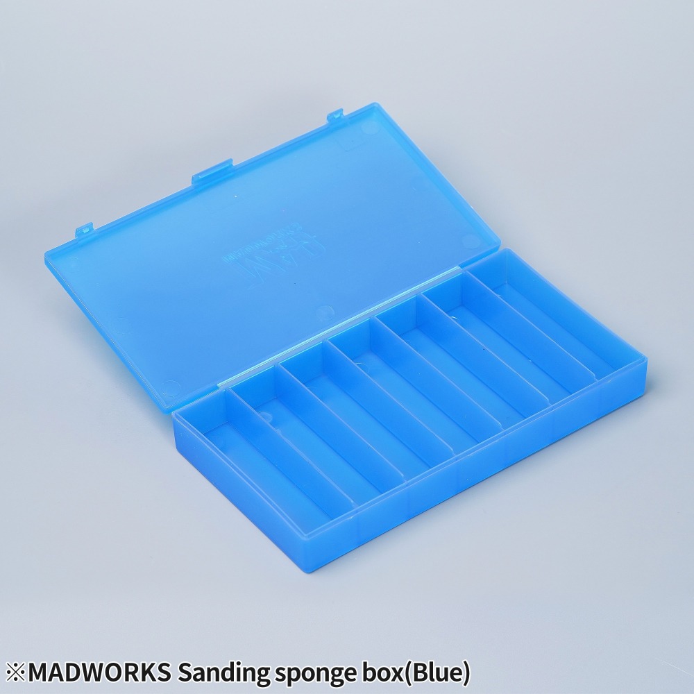 [从人] Madworks 霧白砂紙盒 | 藍色收納盒 MAD 空盒 砂紙盒 零件盒 海綿砂紙 收納盒 整理盒-細節圖6