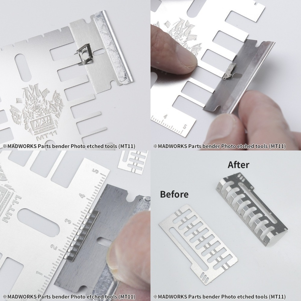 [从人] Madworks 蝕刻片折彎板 MT-11 蝕刻片折彎鉗 MH-08 MAD 蝕刻片 加工 折彎 工具-細節圖4