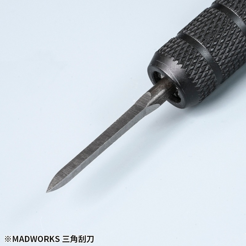 [从人] Madworks 三角刮刀 TRI-0 MAD 刻線工具 刀具 刀頭 修模工具  三角刀 刮刀 修邊刀-細節圖2