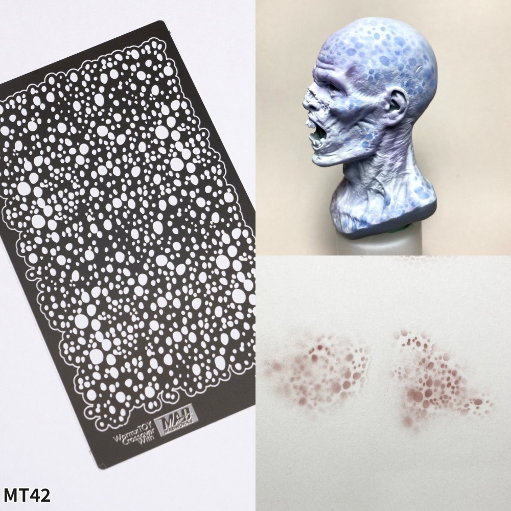 [从人] Madworks 特效遮噴版 特殊塗裝用質感遮噴板 生物 木紋 氣泡 皮革 菜瓜布 迷彩 MAD-細節圖3