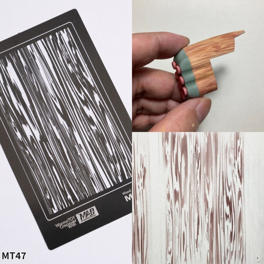 [从人] Madworks 特效遮噴版 特殊塗裝用質感遮噴板 生物 木紋 氣泡 皮革 菜瓜布 迷彩 MAD-細節圖8