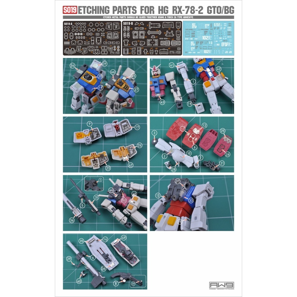 [从人] MAD AW9 S19 1/144 HG RX-78-2 GUNDAM GTO / BG 初鋼 S019-細節圖2