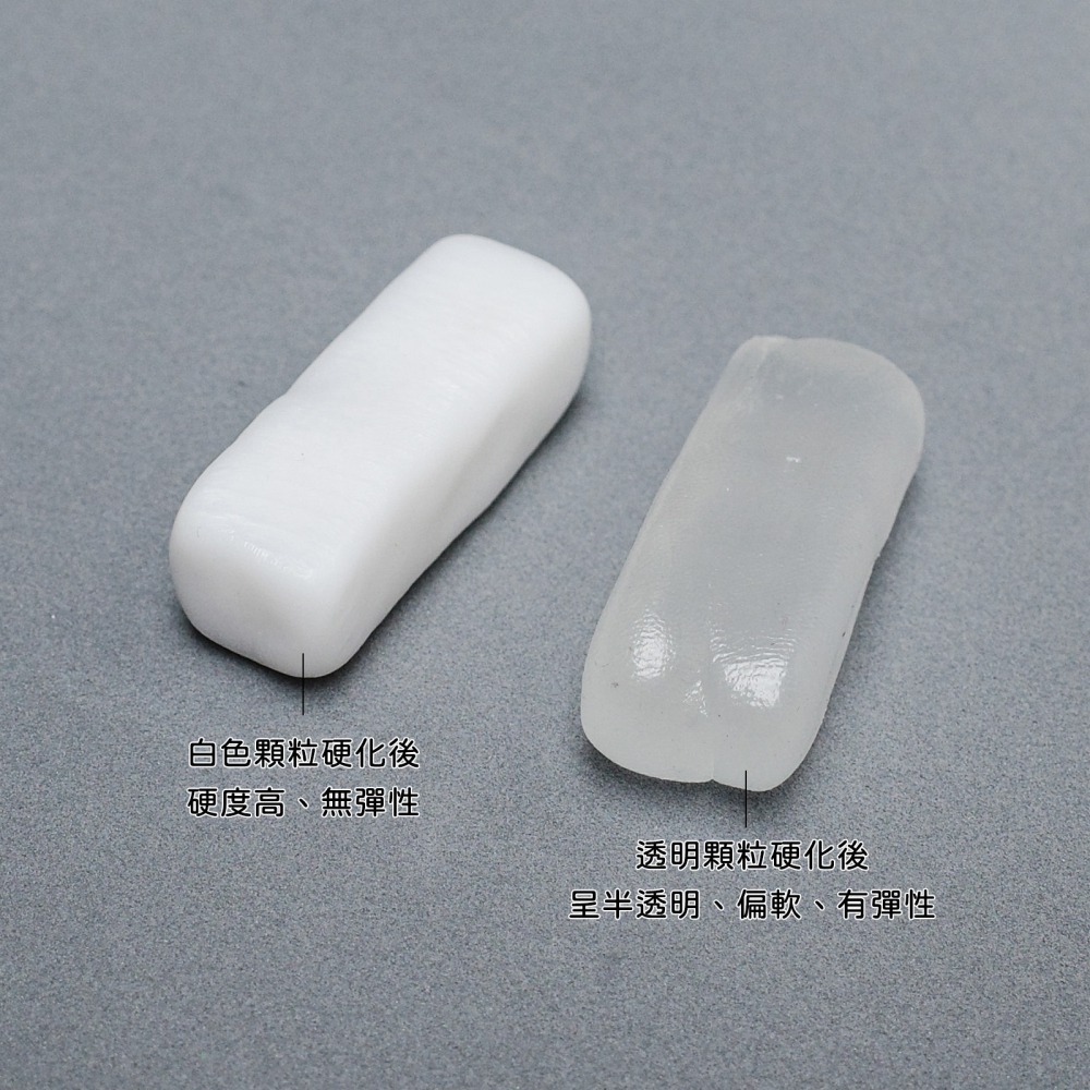 [从人] 熱塑水晶土 白色 / 透明 顆粒 50G 模型 翻模 自由樹脂 可塑土 黏土 自由膠 熱塑土-細節圖2