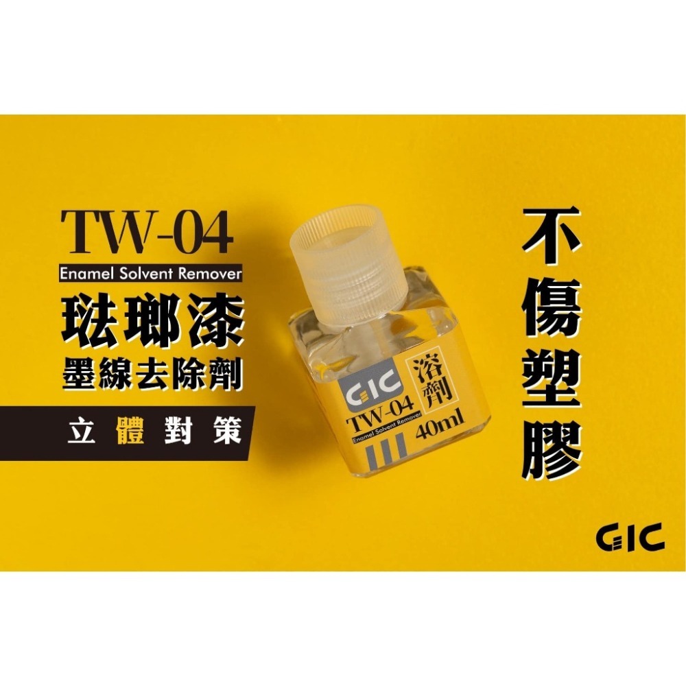 [从人] 現貨 GIC TW-04 琺瑯漆 墨線去除劑 ( 內附小刷頭 ) 40ml 裝-細節圖2