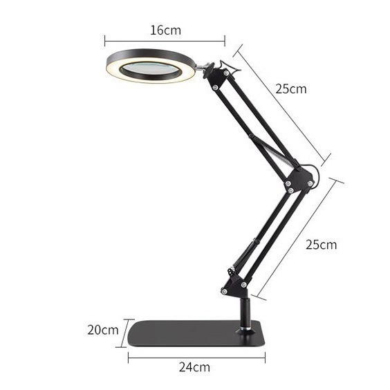 [从人] SHOCREX 台式放大鏡 夾式 LED 放大鏡檯燈 LED 夾燈 鋼彈 模型 作業 放大鏡-細節圖9