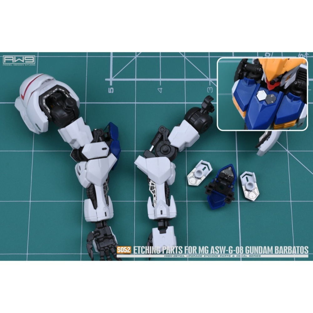 [从人] MAD 鋼魂 AW9 S52 1/100 MG 獵魔鋼彈 鐵血 孤兒 巴巴托斯 專用改造蝕刻片-細節圖6