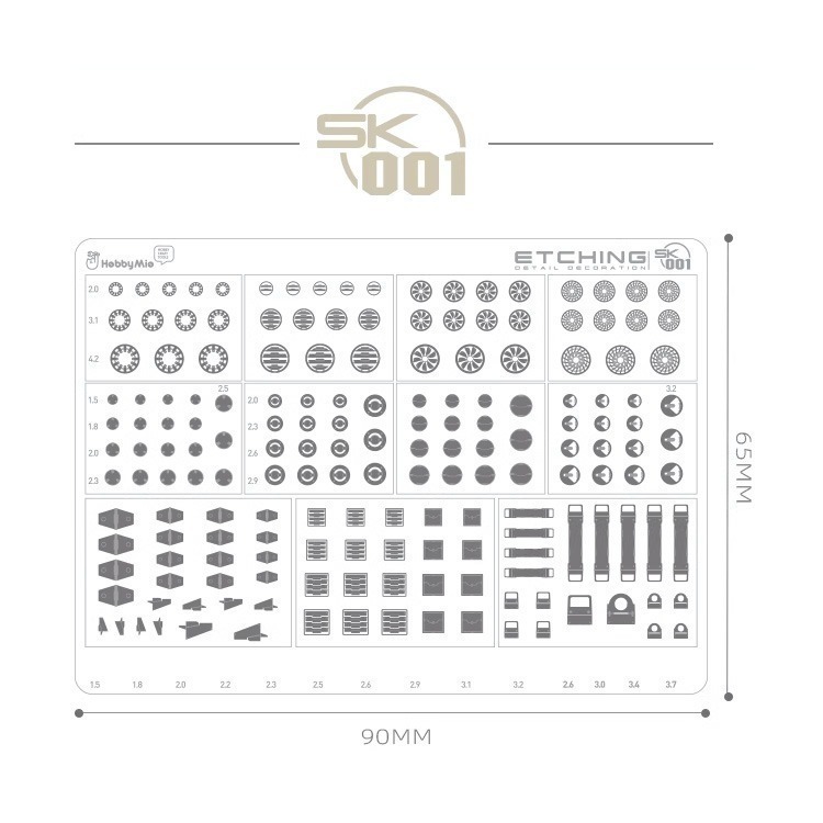 [从人] 喵匠 模型通用高精度細節改造蝕刻片 SK01 SK02 SK03 SK04 鋼彈 科幻 機娘-細節圖3