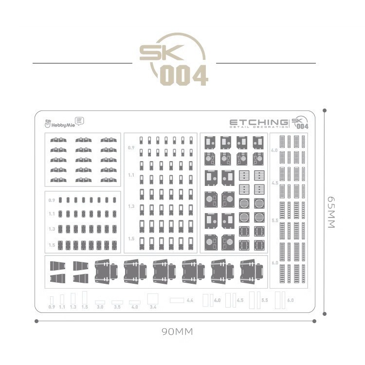 [从人] 喵匠 模型通用高精度細節改造蝕刻片 SK01 SK02 SK03 SK04 鋼彈 科幻 機娘-細節圖6