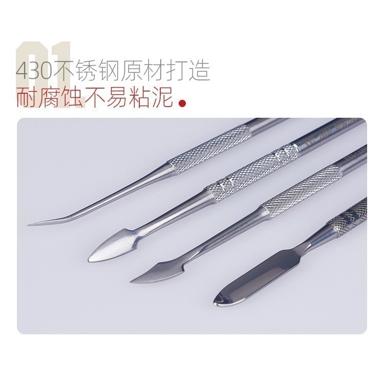 [从人] 喵匠 模型用塑形刀 造型刀 黏土整形刀 雕塑刀 抹刀 造型工具 造型刀 不鏽鋼-細節圖4