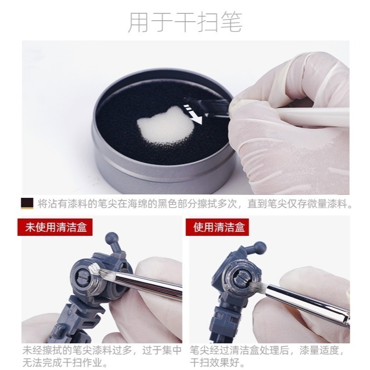 [从人] 喵匠 清潔盒 粉彩刷 乾掃筆 專用 清潔 擦拭-細節圖9