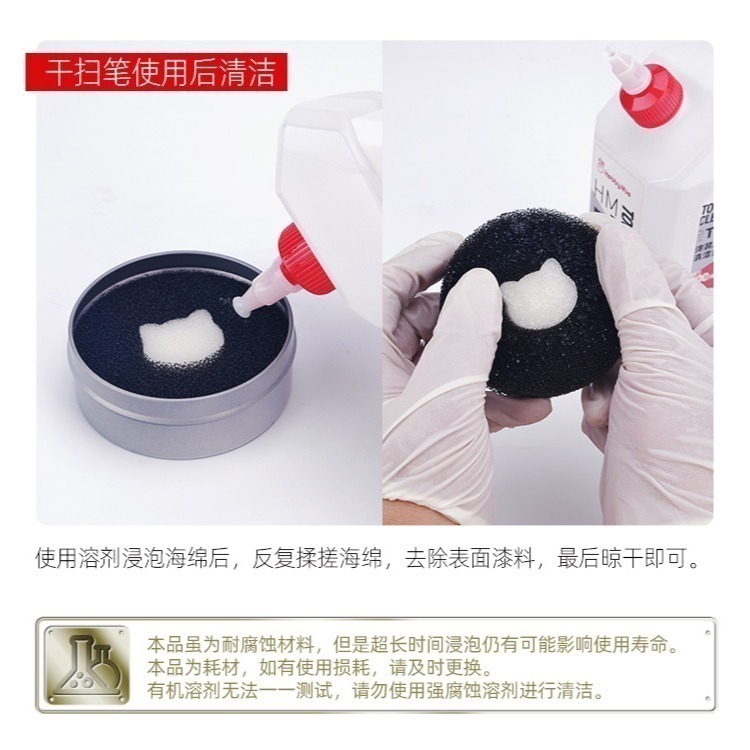 [从人] 喵匠 清潔盒 乾掃 舊化筆 彩粉刷 快速清潔工具 粉彩刷 乾掃筆 專用 清潔 擦拭-細節圖7