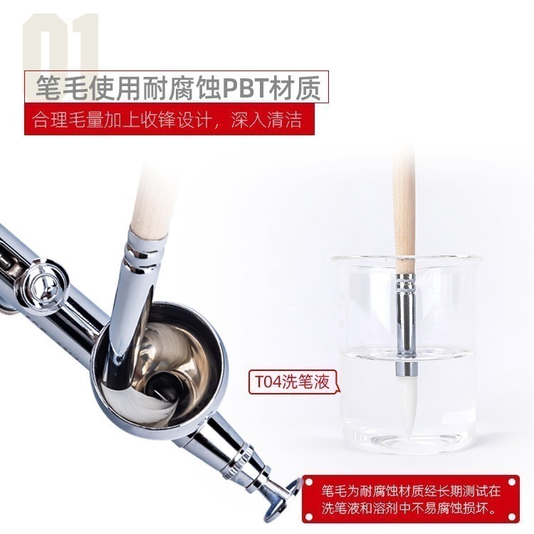 [从人] 喵匠 噴筆壺清潔刷 噴筆 上壺 清潔筆 清潔毛筆 噴筆清潔工具-細節圖4