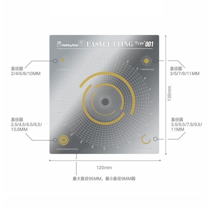 [从人] 喵匠 模型遮蓋膠帶切割板 遮蓋膠帶切割型板 弧形 方形 三角形 斜角-細節圖3