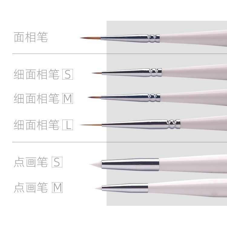 [从人] 喵匠 模型上色筆 面相筆 平筆 丸筆 斜頭筆 點畫筆 乾掃筆 勾線筆 乾刷筆 平塗筆-細節圖3