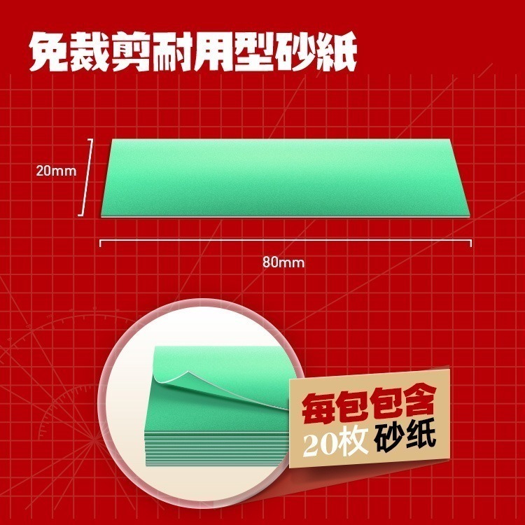 [从人] 喵匠 免裁剪水洗復活砂紙 預裁砂紙 背膠砂紙 耐磨砂紙 超耐磨砂紙-細節圖3