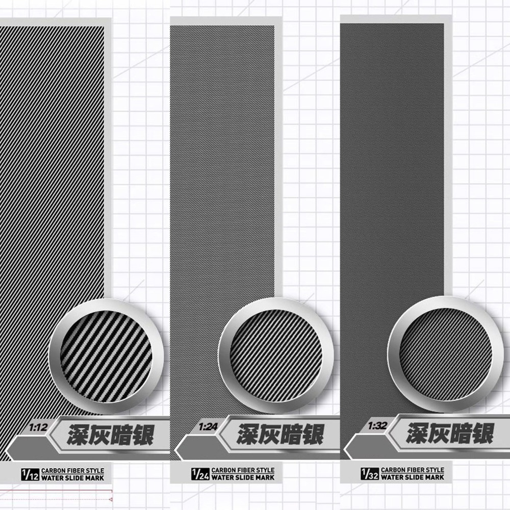 [从人] 喵匠 高精度 碳纖維水貼紙 水轉印貼紙  1/12 1/24 1/32 汽車 機車 民用 模型 水貼-細節圖3
