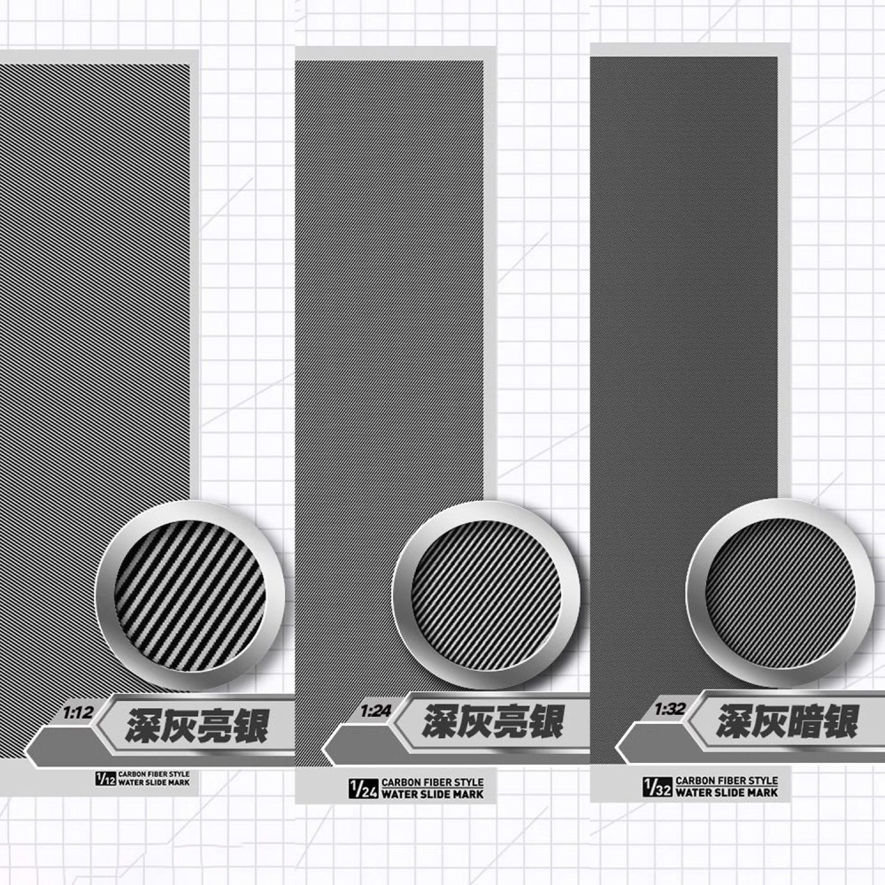 [从人] 喵匠 高精度 碳纖維水貼紙 水轉印貼紙  1/12 1/24 1/32 汽車 機車 民用 模型 水貼-細節圖4