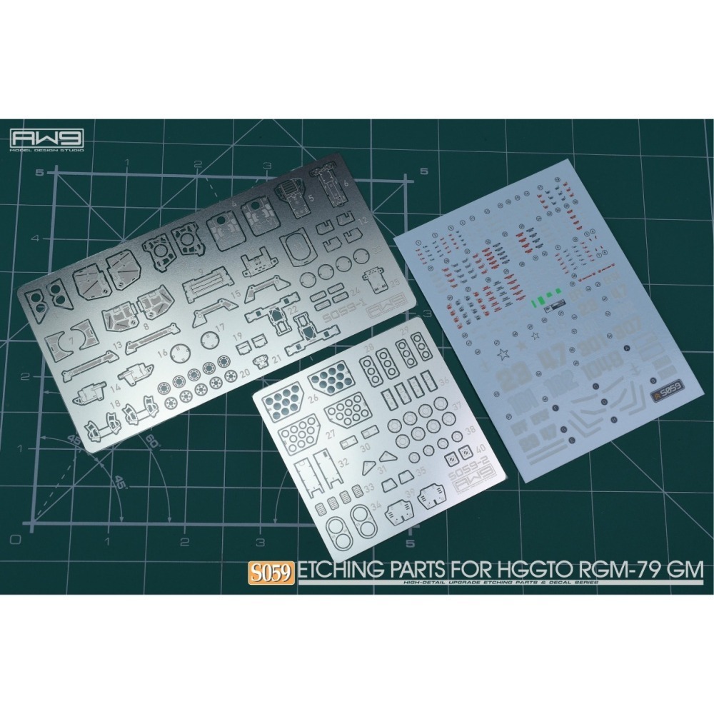 [从人] MAD 鋼魂 AW9 S059 1/144 HG RGM-79 GM 吉姆專用蝕刻片(附水貼) S59-細節圖2